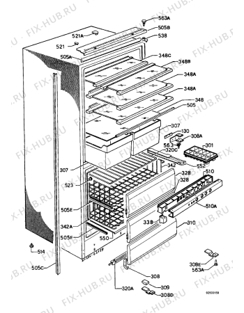 Взрыв-схема холодильника Electrolux ER3036I - Схема узла Housing 001